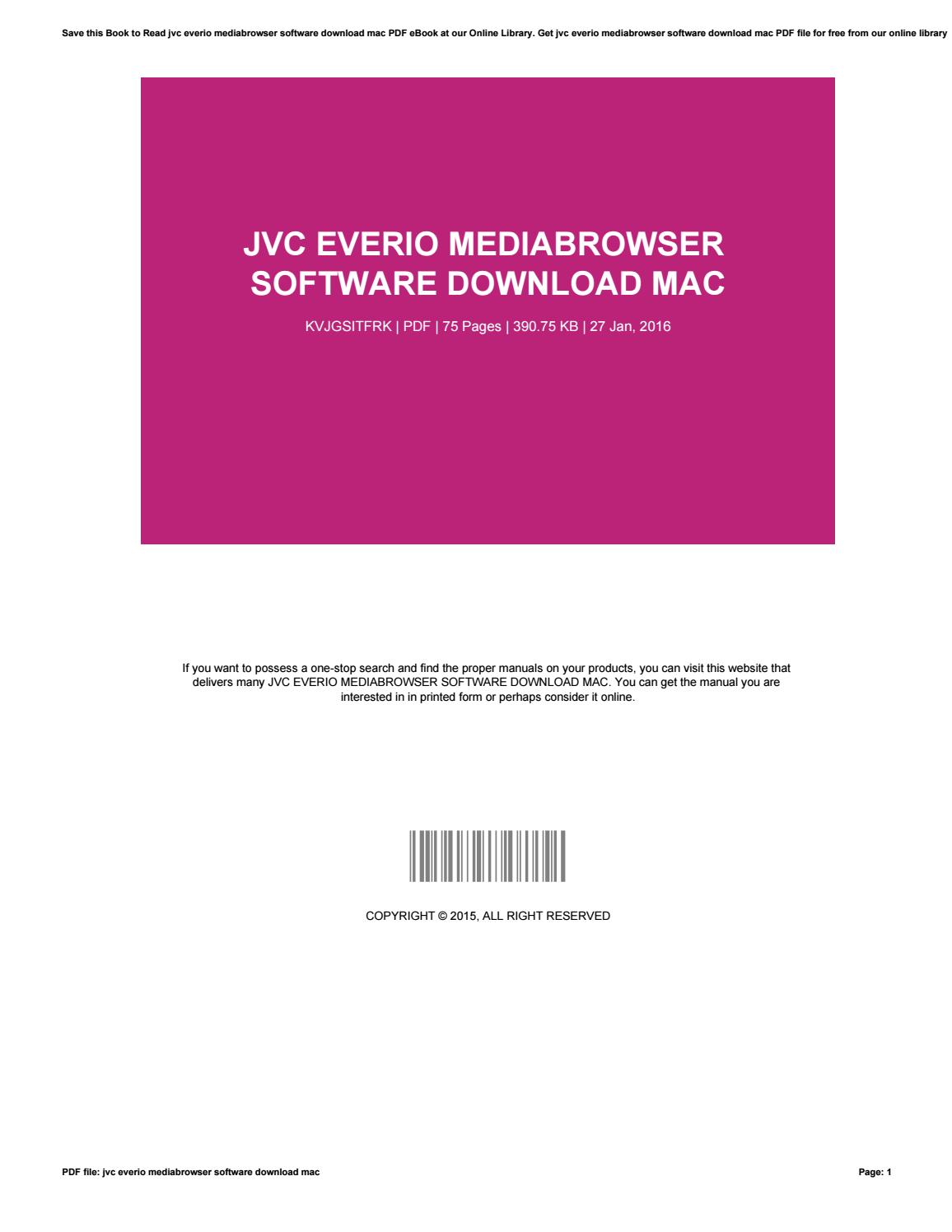 Download jvc everio camcorder software